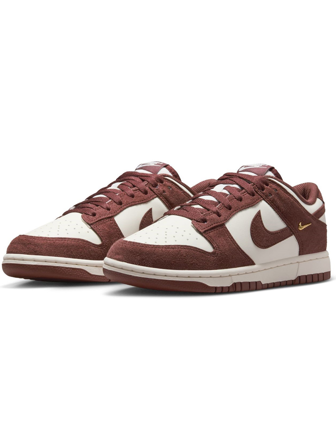nike DUNK LOW mujer, granate/blanco