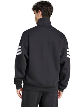 sudadera abierta con cremallera adidas hombre  FI 3S TT, negro/blanco