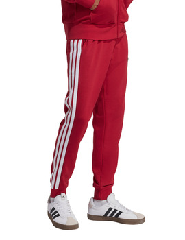 pantalón de chandal adidas hombre tres bandas , granate/beige