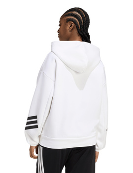 sudadera de capucha adidas mujer  FI 3S OH, blanco