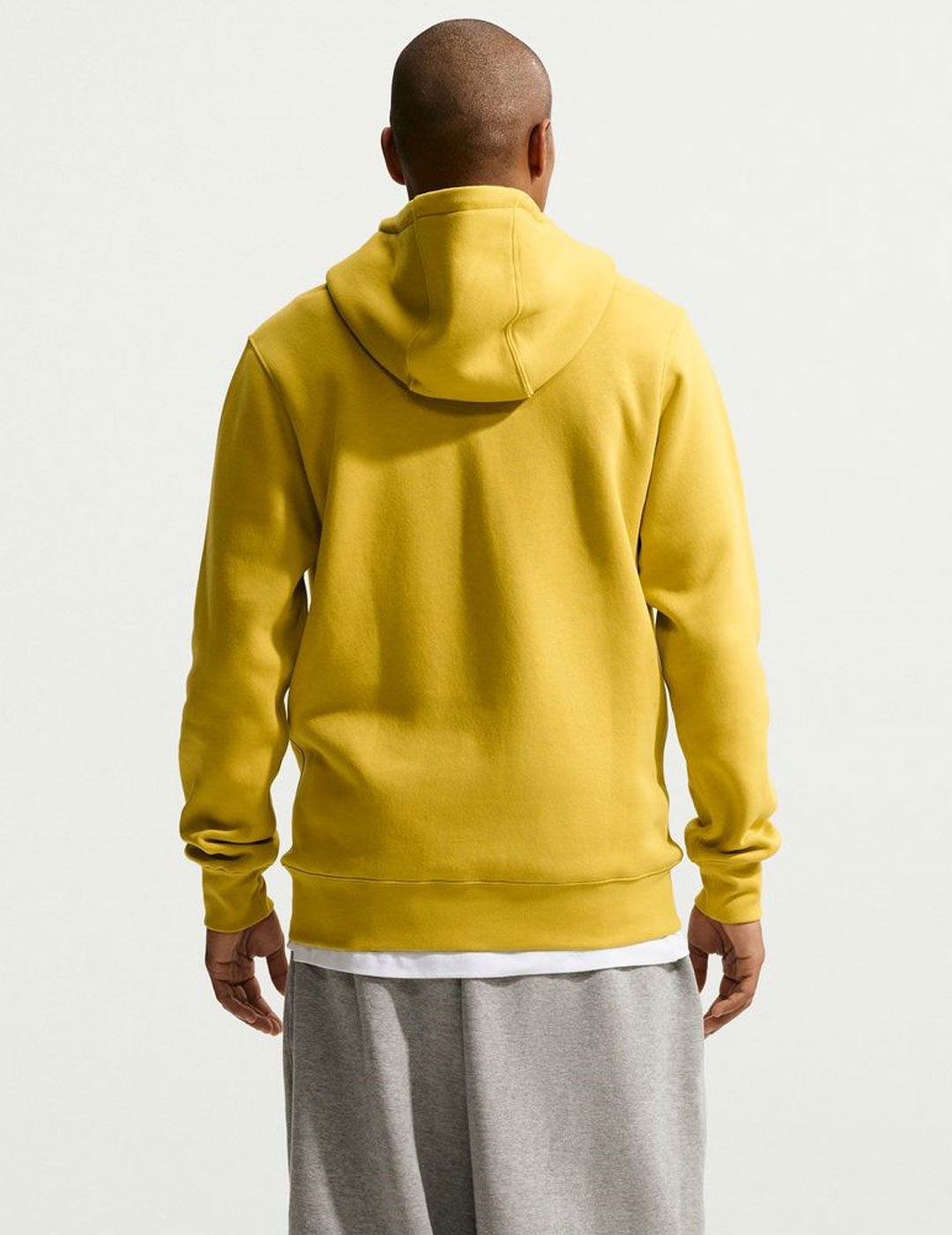 sudadera de capucha hombre, nike  CLUB mostaza