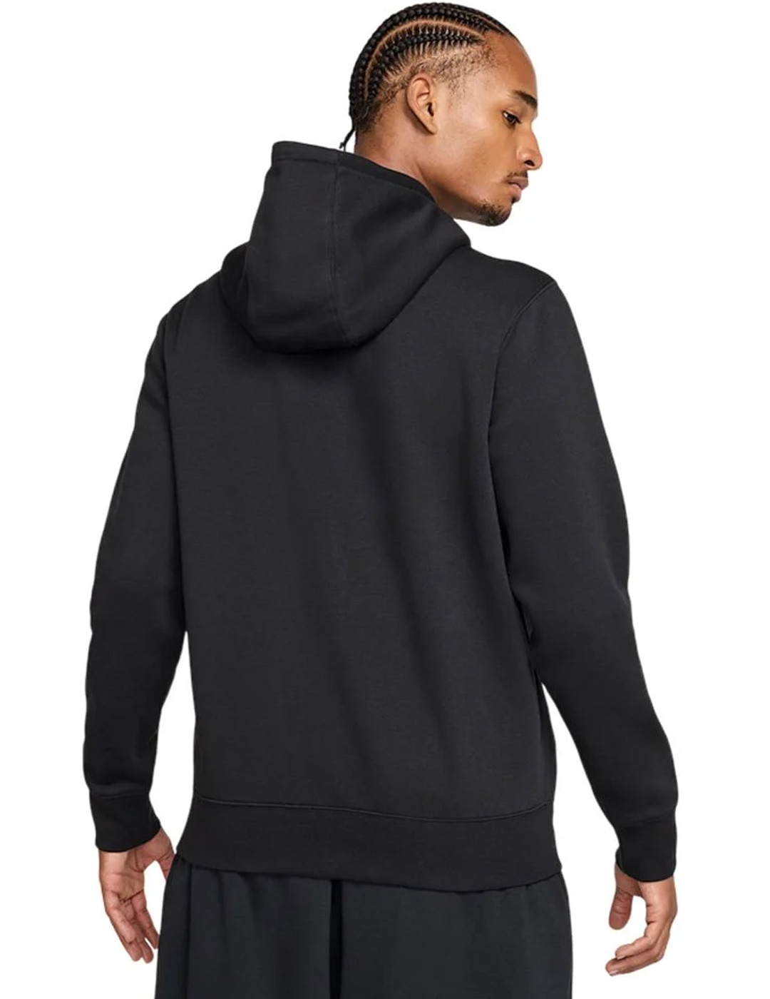 sudadera abierta de capucha hombre nike Club negro