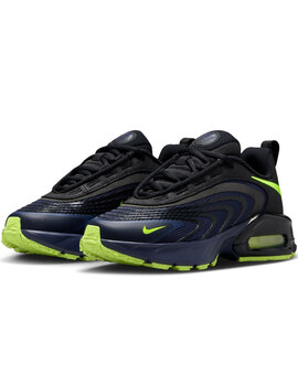 zapatilla nike AIR MAX FIRE junior, negro/azulon/fluor