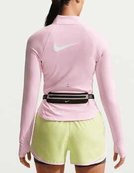 camiseta manga larga y media cremallera mujer, nike  TEMPO SWOOSH RUN, rosa