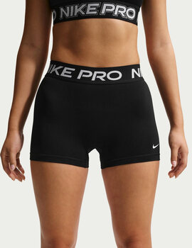 short ajustado mujer NIKE PRO MID-RISE 3" BIKER, negro