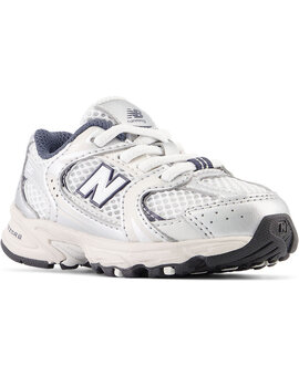 zapatilla new balance bebé 530 BUNGEE, blanco/plata