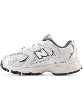 zapatilla new balance bebé 530 BUNGEE, blanco/plata