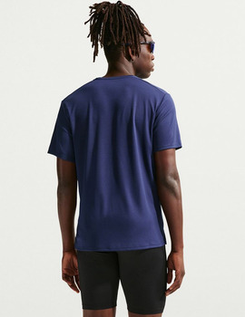 camiseta técnica hombre manga corta  nike  MILER, marino