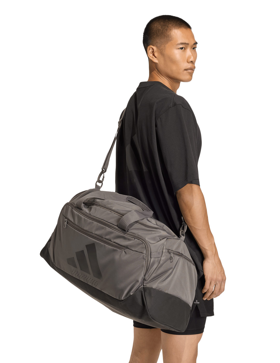 bolsa de deportes adidas talla M gris/negro