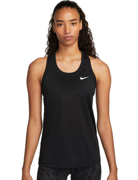 camiseta asas mujer nike  DRI-FIT  RACERBACK, negro