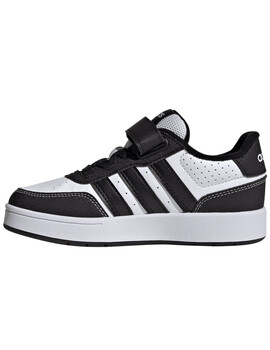 zapatilla adidas junior BREAKBASE velcro, blanco/negro