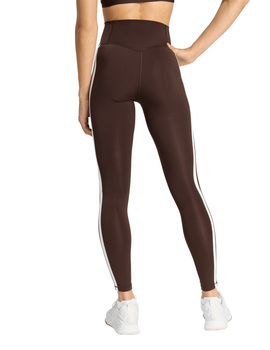 malla adidas mujer tres bandas, chocolate/blanco