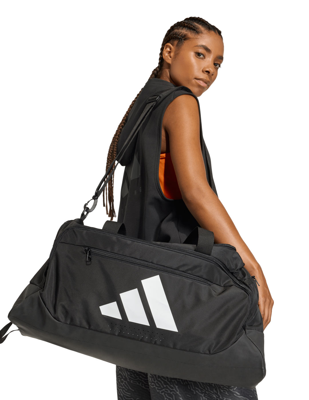 bolsa de deporte adidas negro blanco M.
