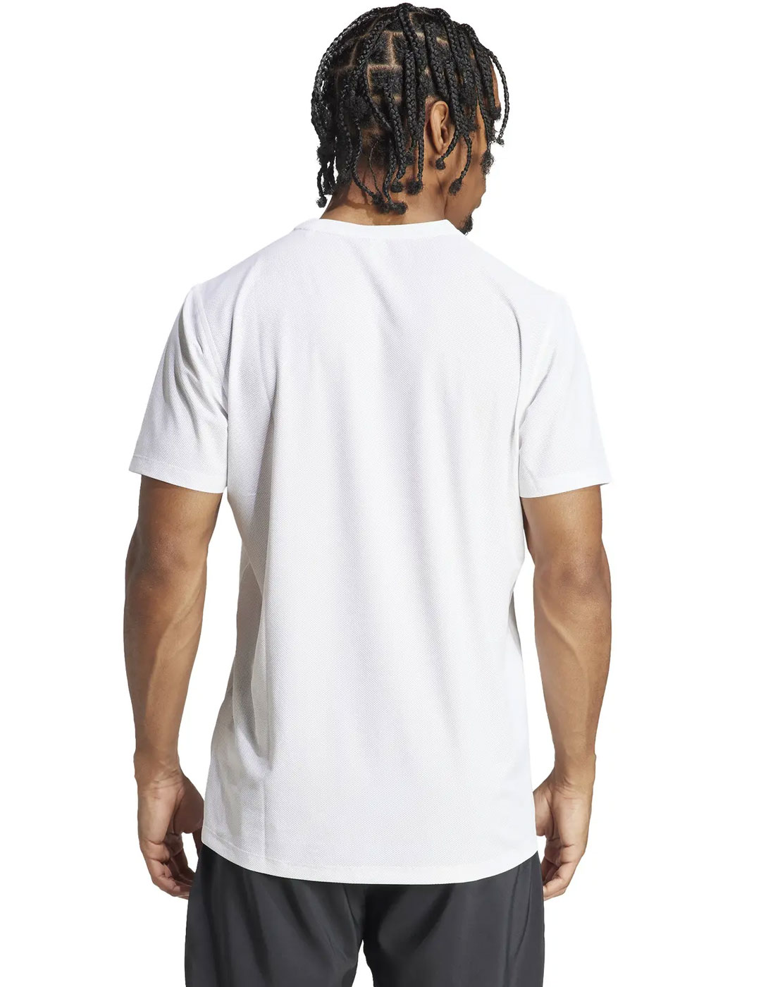 camiseta técnica manga corta adidas hombre, blanco