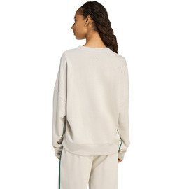 sudadera adidas cuello redondo mujer, beige