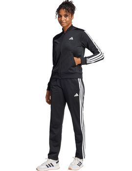 chandal adidas mujer tres bandas acetato, negro/blanco