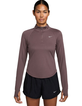 camiseta manga larga y media cremallera nike  TEMPO, marrón