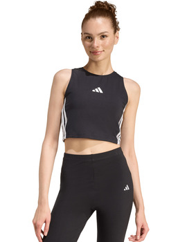 camiseta top adidas  3S PAD TK, negro