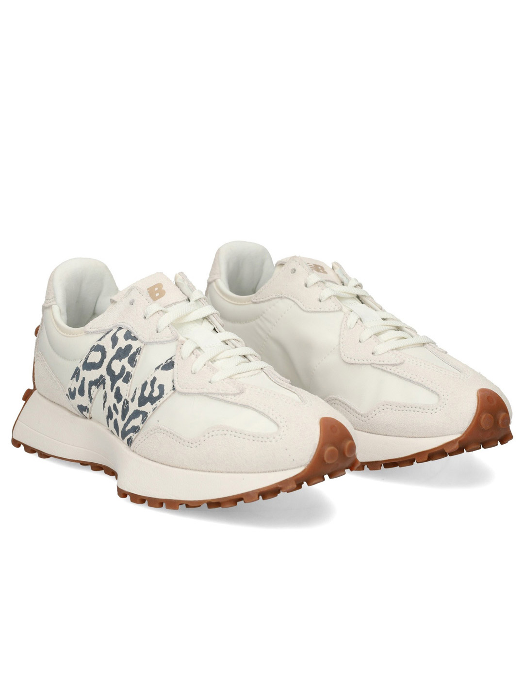 zapatilla New Balance W327, beige/animal print