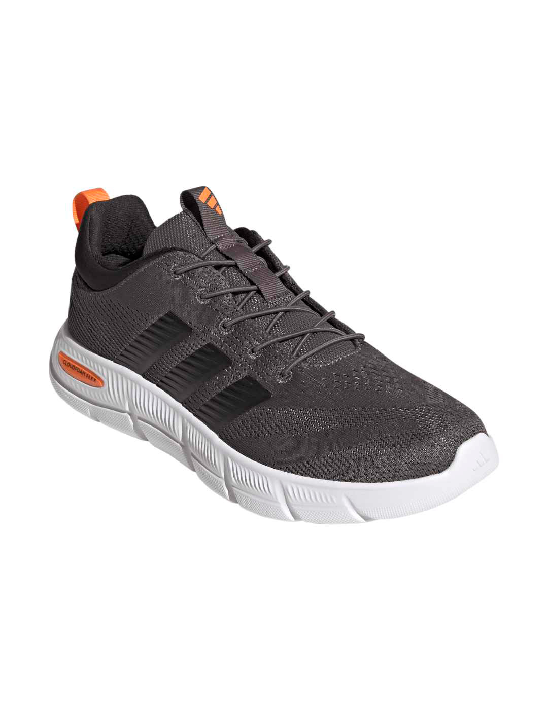 adidas CLOUDFOAM FLEX - ELASTIC LACES, gris/negro