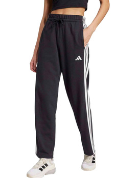 pantalón adidas mujer oversize tres bandas, negro/blanco