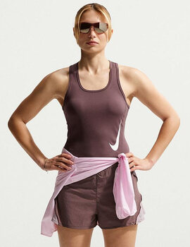 camiseta nike mujer asas running, marrón