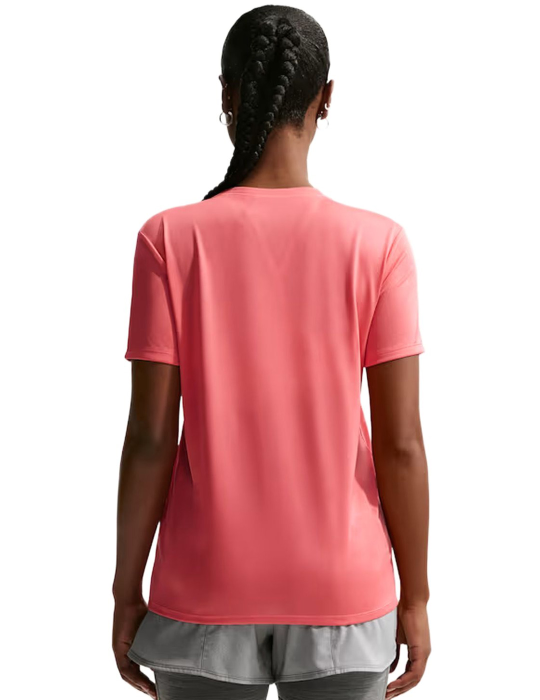 camiseta manga corta  nike mujer  DRI-FIT, coral