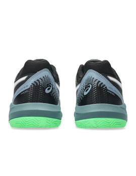 zapatilla padel asics Gel Dedicate, negro/blanco/verde