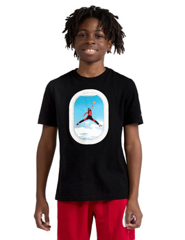 camiseta manga corta Jordan junior, negro