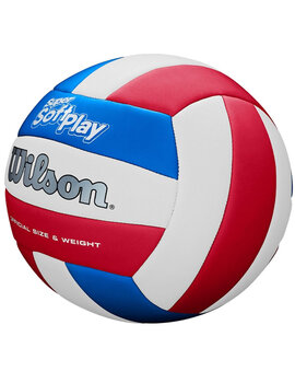 Balón Voleibol Wilson soft play, blanco/rojo/azul