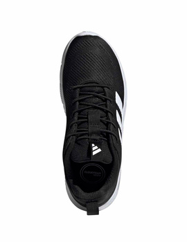 zapatilla adidas mujer cloudfoam flex-cordones elásticos, negro/blanco