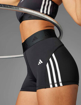 short adidas mujer HYGLM 3INCH, negro/blanco