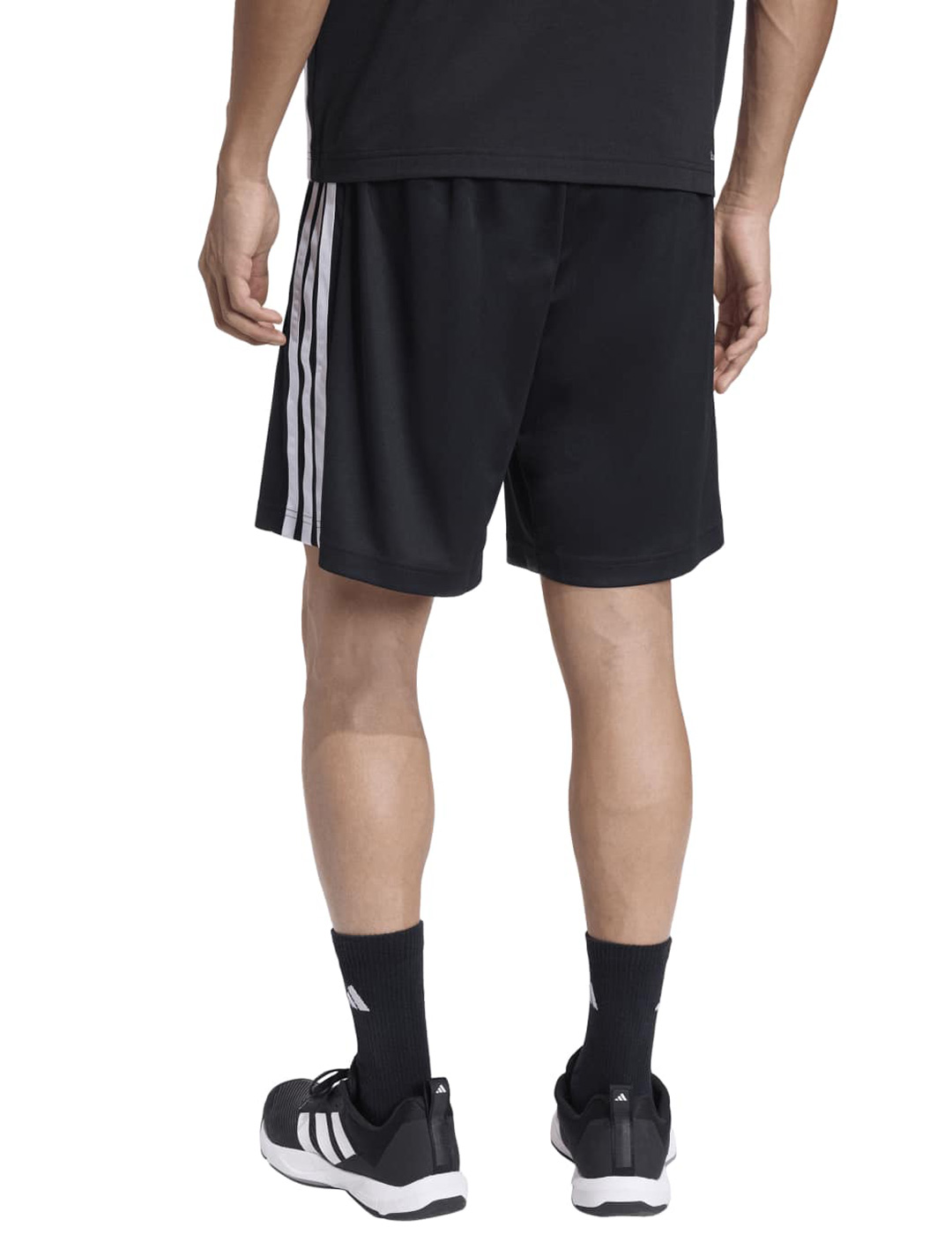 short adidas hombne con cremallera  negro/blanco