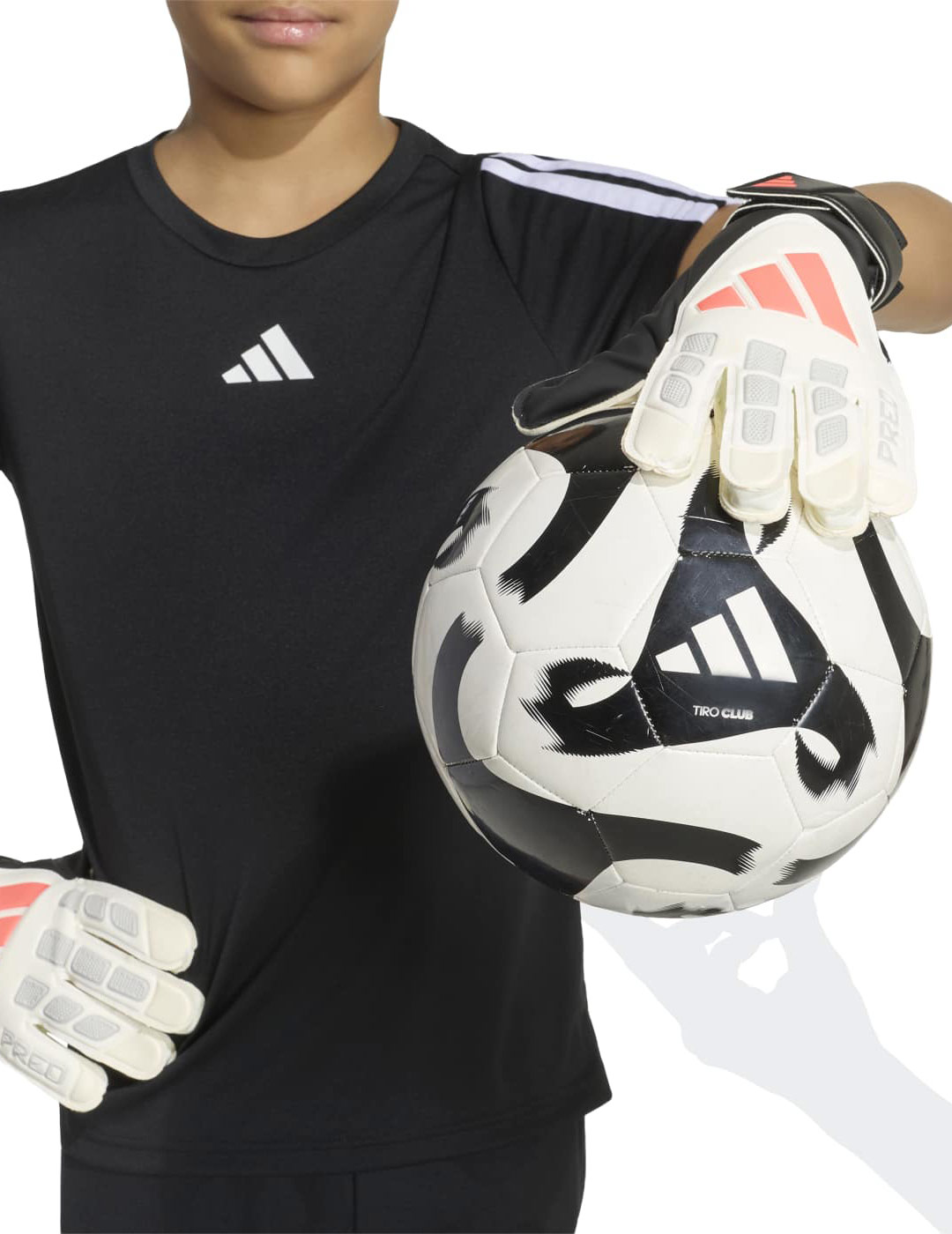 guante de portero adidas PREDATOR  GL TRN Junior, blanco/negro