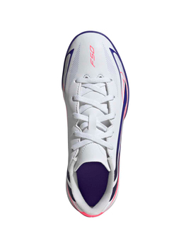 bota adidas turf F50 HYPERFAST junior, blanco/rosa