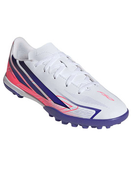 bota adidas turf F50 HYPERFAST junior, blanco/rosa