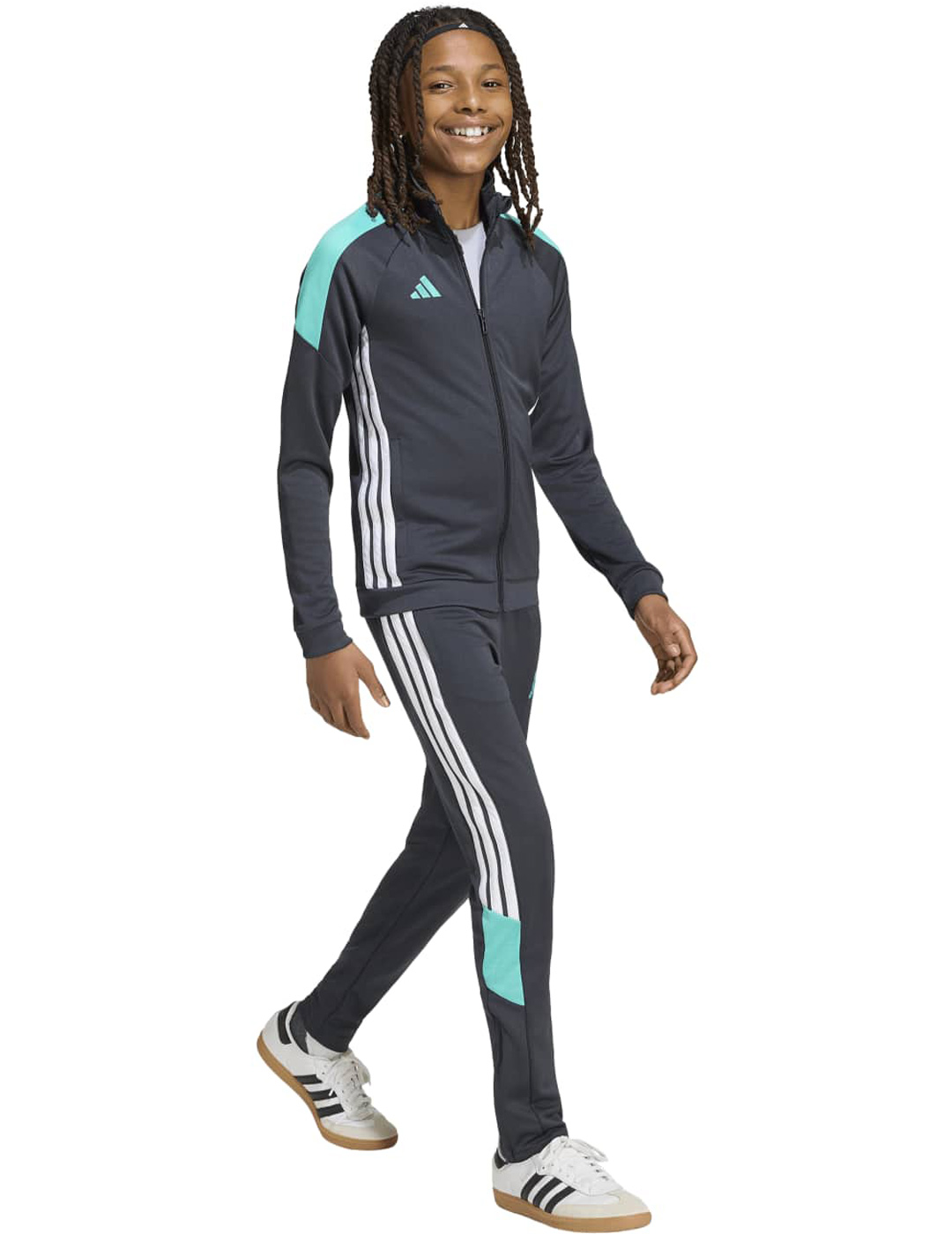 chandal adidas junior TIRO ES TS Y, gris/verde/blanco