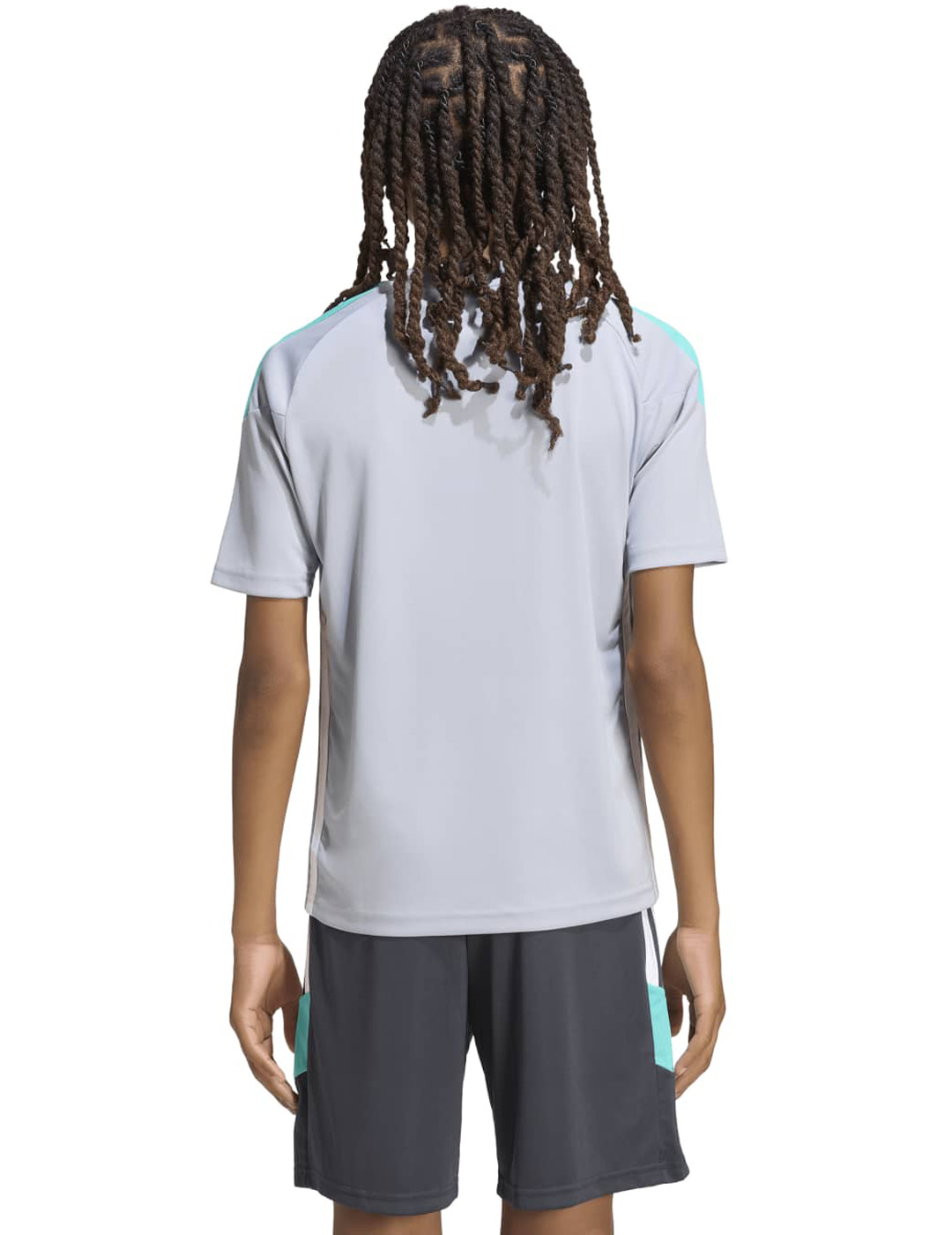 camiseta manga corta junior TIRO ES , gris/verde