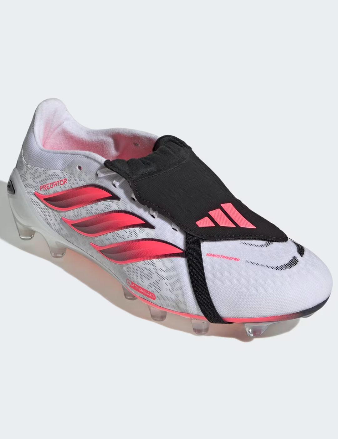 bota de fútbol adidas PREDATOR PRO FT AG, blanco/rojo/negro