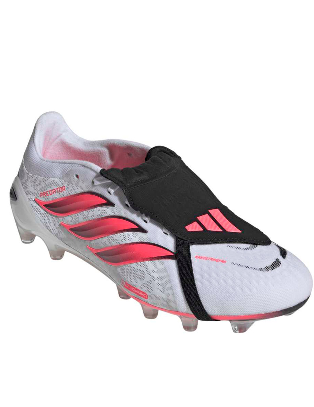 bota de fútbol adidas PREDATOR PRO FT AG, blanco/rojo/negro