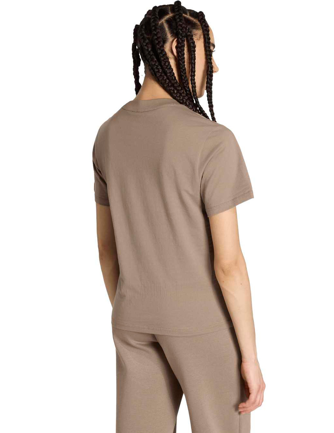 camiseta mujer manga corta adidas, marrón