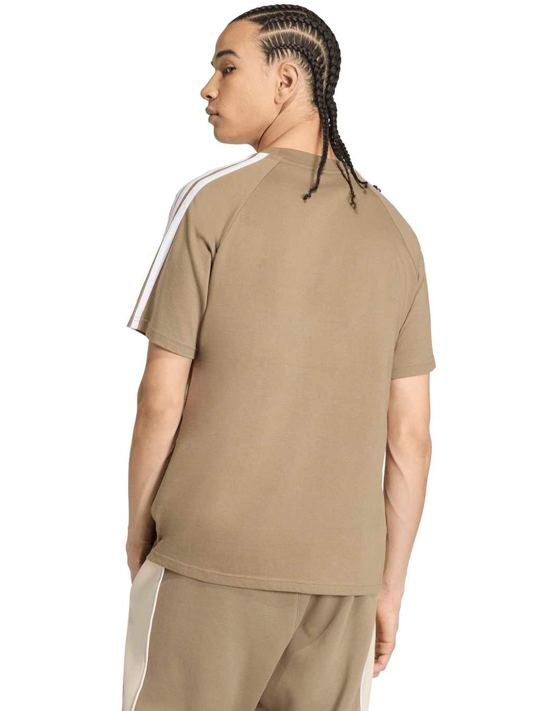 camiseta adidas manga corta algodón técnico, marron