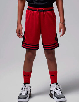short Jordan Diamond junior, rojo/negro