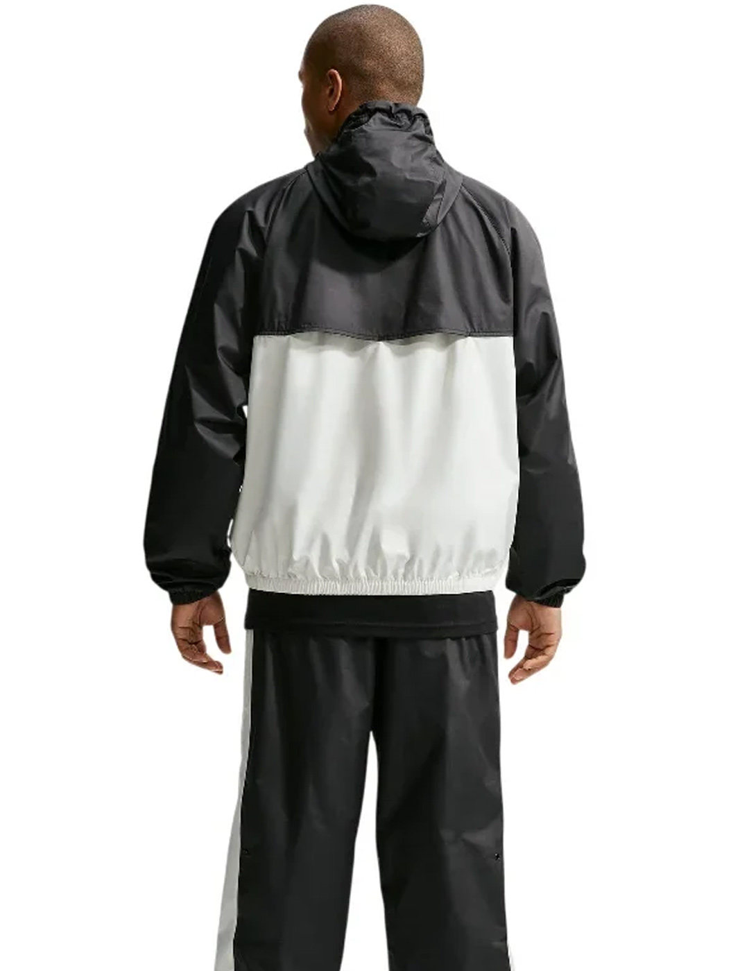 chaqueta con capucha  nike hombre  WINDRUNNER , blanco/negro