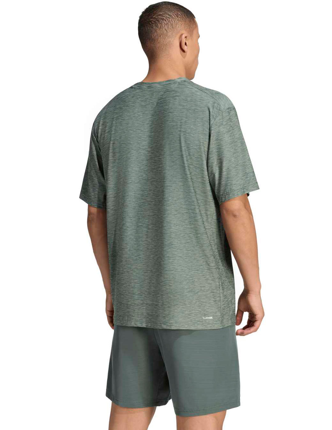 camiseta técnica hombre adidas WE FLEX T, verde jaspeado