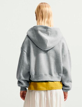 sudadera oversize nike  abierta de capucha mujer ESTUDIO, gris