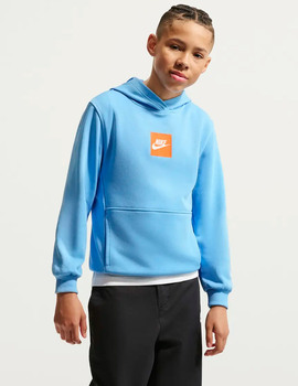 sudadera capucha junior nike Top Club, celeste