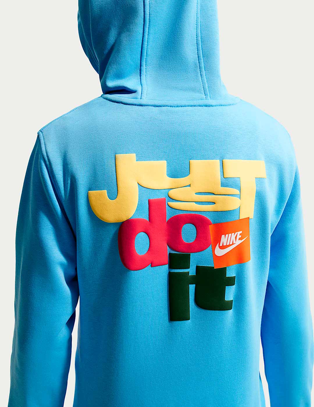 sudadera capucha junior nike Top Club, celeste