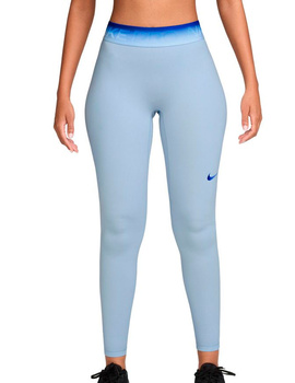 malla mujer nike pro 7/8 celeste