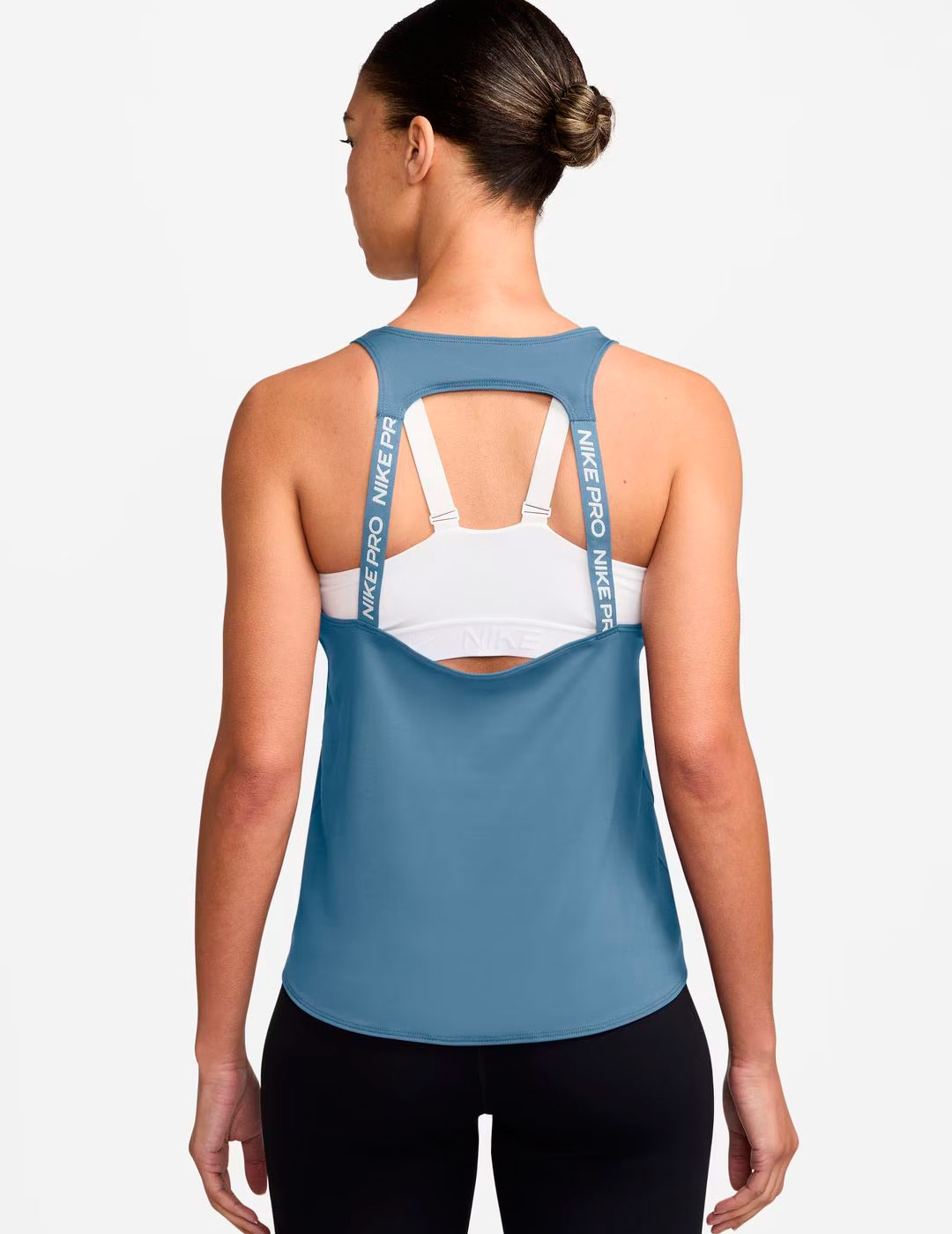 camiseta asas mujer nike  PRO WOMEN'S DRI-FIT, celeste